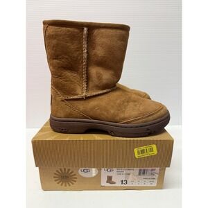 UGG CLASSIC ULTIMATE SHORT  BOOTS CHESTNUT LEATHER US 13 /UK 12 /EU 31 /JP 19.5